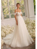 Ivory Pearl Beaded Tulle Fabulous Wedding Dress